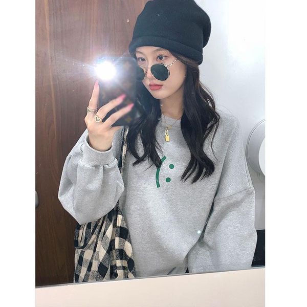 women's trench coats korean version of the round collar print short sweater female spring and autumn thin section lazy loose long sleev, Tan;black 
women's trench coats korean version of the round collar print short sweater female spring and autumn thin section lazy loose long sleev, Tan;black