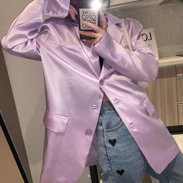 women's suits & blazers korean version of purple shoulder pad suit casual coat q088, White;black
women's suits & blazers korean version of purple shoulder pad suit casual coat q088, White;black