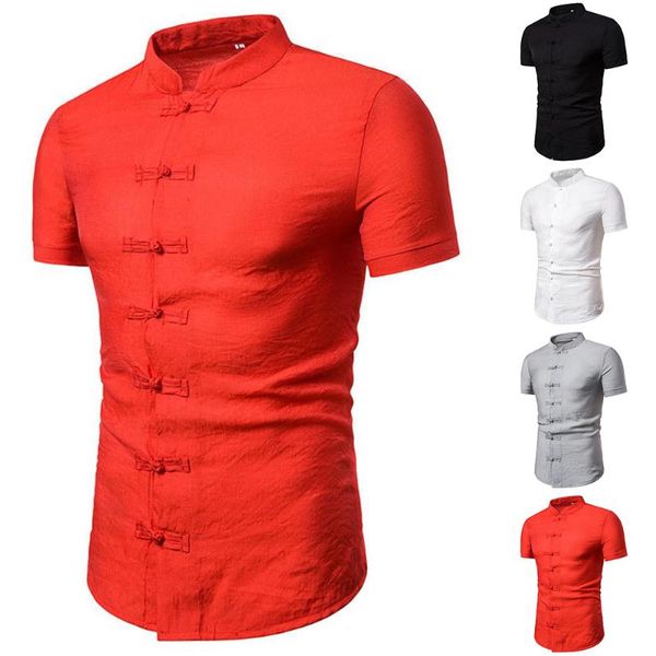 men's casual shirts vintage men clothing mens chinese skinny shirt button retro slim stand collar tunic short sleeves blouse fit, White;black
men's casual shirts vintage men clothing mens chinese skinny shirt button retro slim stand collar tunic short sleeves blouse fit, White;black