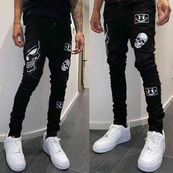men's jeans calça jeans masculina hip hop, caveira preta de motociclista, sign slim, nova moda, elástica, calças pés pequenos, roupa ru, Blue
men's jeans calça jeans masculina hip hop, caveira preta de motociclista, sign slim, nova moda, elástica, calças pés pequenos, roupa ru, Blue