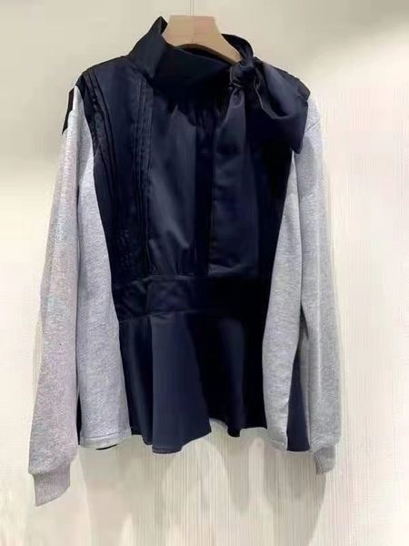 knits 2021 spring autumn fashion women bow deco color block patchwork long sleeve casual sweatshirt blue, White
knits 2021 spring autumn fashion women bow deco color block patchwork long sleeve casual sweatshirt blue, White