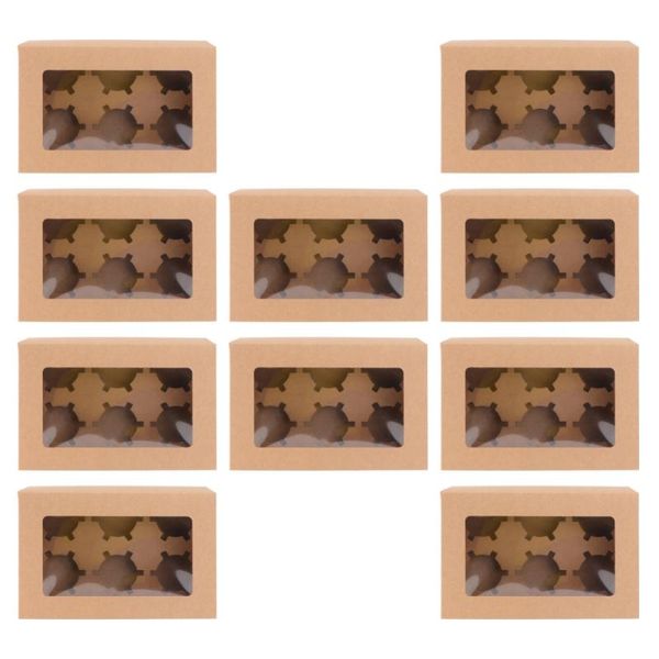 10pcs 6 cavities kraft paper cupcake box with inserts containers bakery cake carriers for home dessert shop gift wrap
10pcs 6 cavities kraft paper cupcake box with inserts containers bakery cake carriers for home dessert shop gift wrap