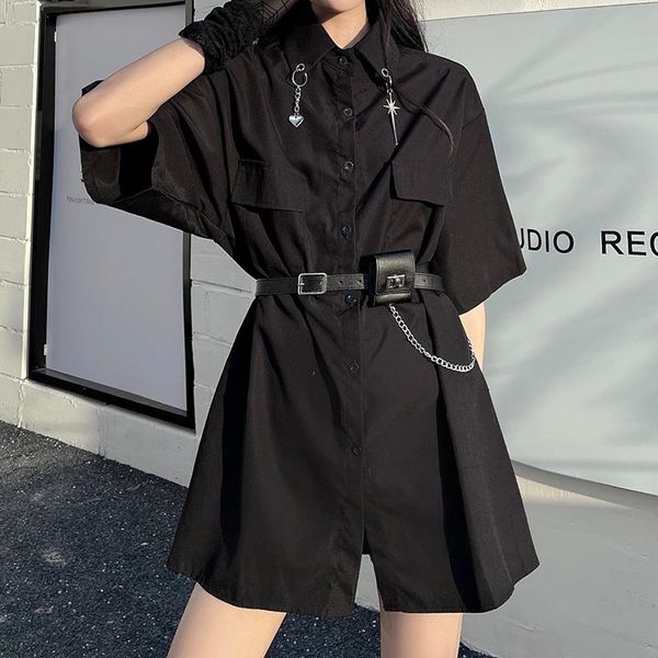 women's blouses & shirts hzirip korean summer single-breasted dark chain 2021 ladies notched trend solid color loose short-sleeved, White
women's blouses & shirts hzirip korean summer single-breasted dark chain 2021 ladies notched trend solid color loose short-sleeved, White
