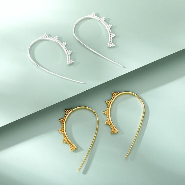 hoop & huggie stainless steel crown beads earrings for women gold plated earring fashion jewelry girls party gift, Golden;silver
hoop & huggie stainless steel crown beads earrings for women gold plated earring fashion jewelry girls party gift, Golden;silver