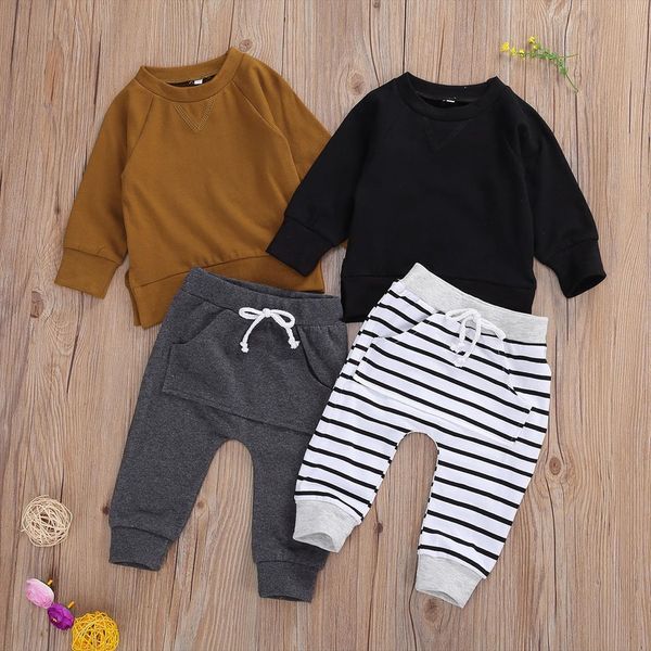 autumn newborn 0 24m casual baby boy clothing soft cotton solid color long sleeve sweatshirt striped harem pants 2pcs, White
autumn newborn 0 24m casual baby boy clothing soft cotton solid color long sleeve sweatshirt striped harem pants 2pcs, White