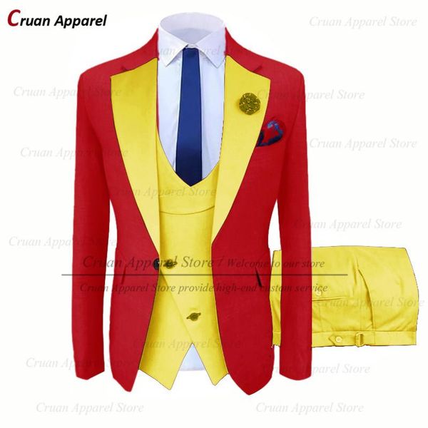 men's suits & blazers (20 colors) 2022 red yellow mens wedding 3pcs slim fit groomsmen groom tuxedo fashion business blazer vest pants, White;black
men's suits & blazers (20 colors) 2022 red yellow mens wedding 3pcs slim fit groomsmen groom tuxedo fashion business blazer vest pants, White;black