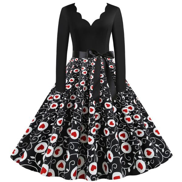 elegant women vintage dresses long sleeve v neck 50s 60s chic party rockabilly dress big swing floral print plus size 3xl casual, Black;gray
elegant women vintage dresses long sleeve v neck 50s 60s chic party rockabilly dress big swing floral print plus size 3xl casual, Black;gray