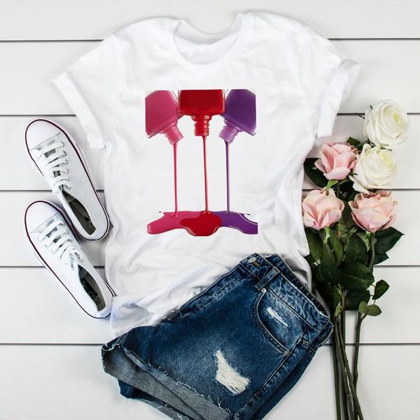 women's t-shirt 2021 women 3d paint print color womens ladies graphic female tee clothing short sleeve tshirts t clothes shirt, White
women's t-shirt 2021 women 3d paint print color womens ladies graphic female tee clothing short sleeve tshirts t clothes shirt, White