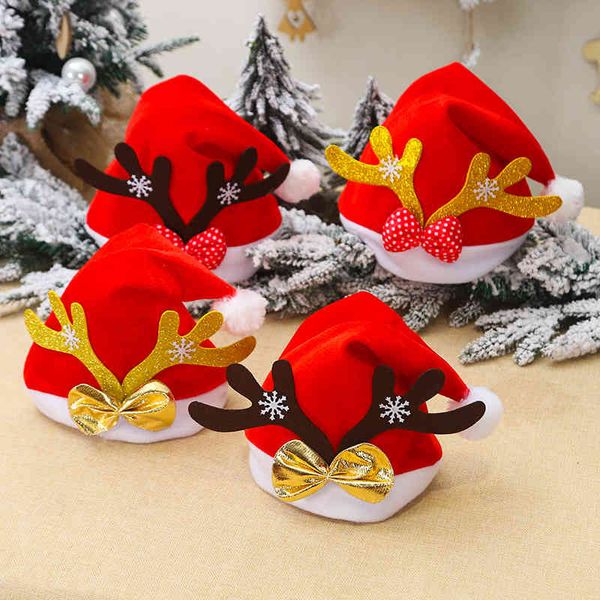 decoration new christmas gold khaki antler hat red velvet christmas hat
decoration new christmas gold khaki antler hat red velvet christmas hat