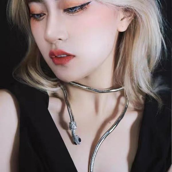 pendant necklaces necklace collar alloy snake individual design high-end accessories can be worn on your wrist, Silver
pendant necklaces necklace collar alloy snake individual design high-end accessories can be worn on your wrist, Silver