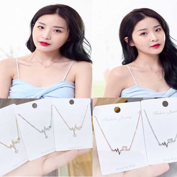 chokers fashion design electrocardiographic necklace electroplating gold signal fluctuation shape micro inlay zircon women ch, Golden;silver
chokers fashion design electrocardiographic necklace electroplating gold signal fluctuation shape micro inlay zircon women ch, Golden;silver