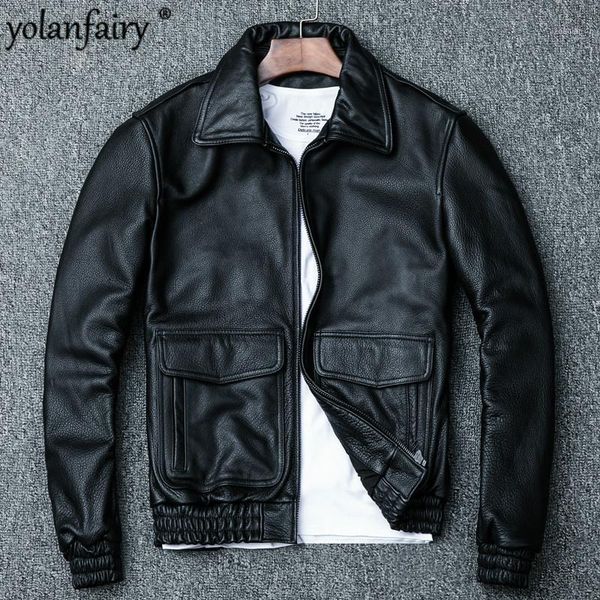 men's leather & faux real cow jackets spring autumn genuine jacket men vintage cowhide coat plus size motorcycle 1813 yy972, Black
men's leather & faux real cow jackets spring autumn genuine jacket men vintage cowhide coat plus size motorcycle 1813 yy972, Black