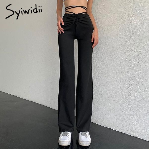 women's pants & capris syiwidii black low rise women summer 2021 lace up elastic waist straight trousers streetwear y2k harajuku girl s, Black;white
women's pants & capris syiwidii black low rise women summer 2021 lace up elastic waist straight trousers streetwear y2k harajuku girl s, Black;white