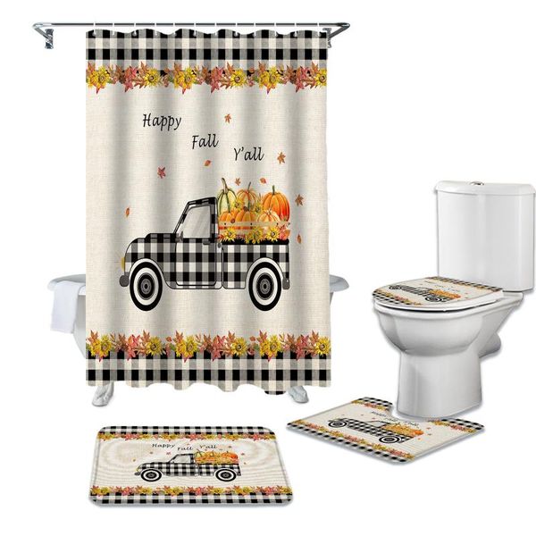 shower curtains autumn pumpkin truck plaid curtain sets non-slip rugs toilet lid cover set waterproof bathroom
shower curtains autumn pumpkin truck plaid curtain sets non-slip rugs toilet lid cover set waterproof bathroom