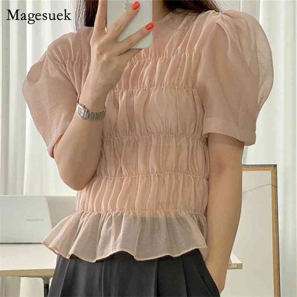 summer plus size korean blouse women transparent puff short sleeve shirt chic pleated casual women's clothing 14093 210512, White
summer plus size korean blouse women transparent puff short sleeve shirt chic pleated casual women's clothing 14093 210512, White