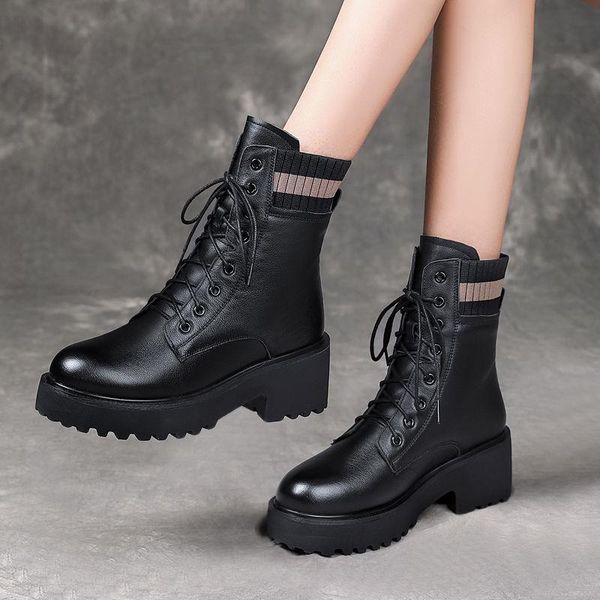 boots female british 2021 winter short thick-soled plus velvet platform wedge ankle plush wool warm bootie, Black
boots female british 2021 winter short thick-soled plus velvet platform wedge ankle plush wool warm bootie, Black