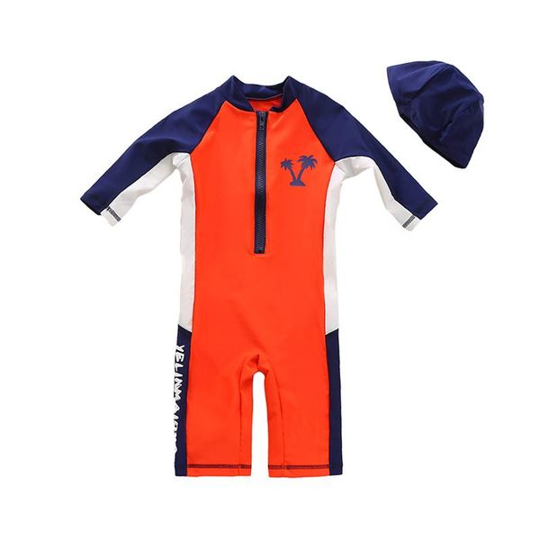 kids boy fashion swimsuits suit 2pcs, coconut tree print v-neck long sleeve jumpsuit one-piece+ solid color cap for children one-pieces, Black
kids boy fashion swimsuits suit 2pcs, coconut tree print v-neck long sleeve jumpsuit one-piece+ solid color cap for children one-pieces, Black