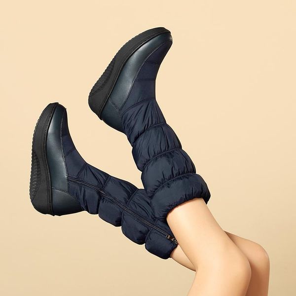 boots may niamh winter snow blue round toe woman's flat waterproof zipper comfortable casual knee-high shoes lady a221, Black
boots may niamh winter snow blue round toe woman's flat waterproof zipper comfortable casual knee-high shoes lady a221, Black