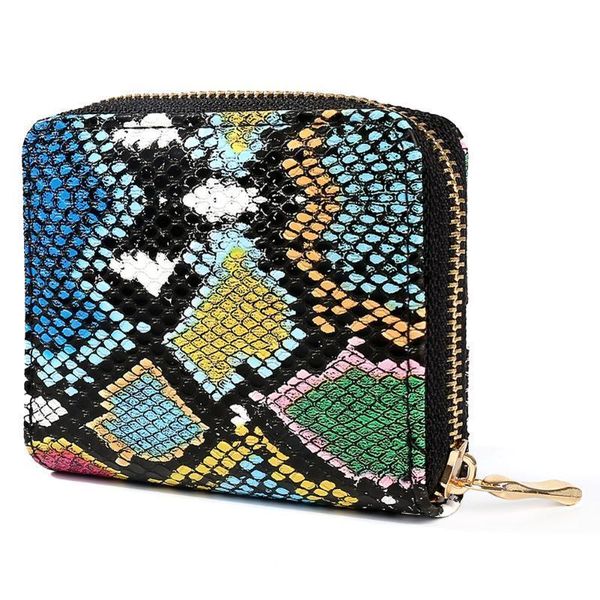 women short wallet day clutch card bags ladies snake printing zipper money purse multi function small leather, Red;black
women short wallet day clutch card bags ladies snake printing zipper money purse multi function small leather, Red;black