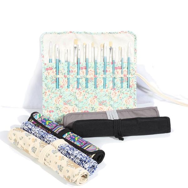 canvas roll-up pencil bag paint brushes roll up case 20 holder organizer pouch perfect storage bags
canvas roll-up pencil bag paint brushes roll up case 20 holder organizer pouch perfect storage bags