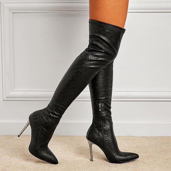 boots autumn winters thigh high modern women ladies girls thin heels pointed toe over the knee long boot shoes for, Black
boots autumn winters thigh high modern women ladies girls thin heels pointed toe over the knee long boot shoes for, Black