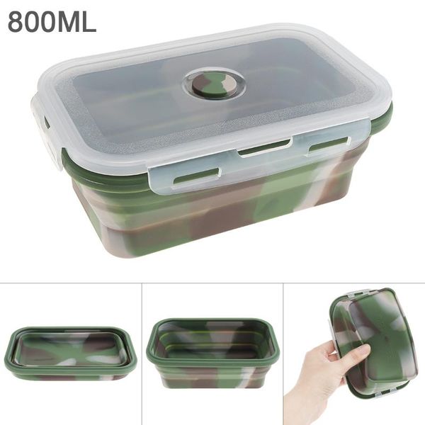 dinnerware sets 800ml camouflage color portable rectangle silicone scalable folding lunchbox bento box with plug for 40~230 centigrade
dinnerware sets 800ml camouflage color portable rectangle silicone scalable folding lunchbox bento box with plug for 40~230 centigrade