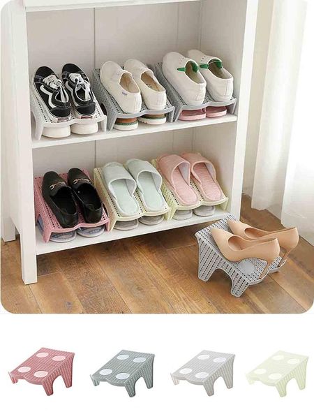 hooks & rails 1pcs shoe slots double layer plastic space saver holder shoes storage box organizer stand household supplies
hooks & rails 1pcs shoe slots double layer plastic space saver holder shoes storage box organizer stand household supplies