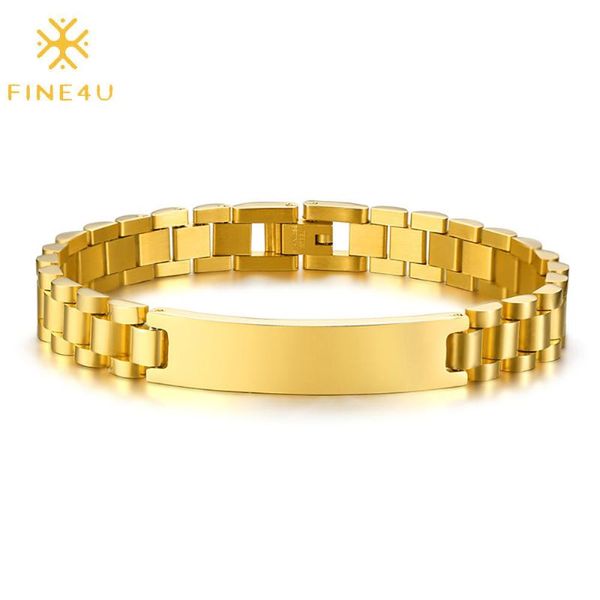 link, chain fine4u b487 classic masculine watch band stainless steel link wrist bracelet dad jewelry gift for men father, Black
link, chain fine4u b487 classic masculine watch band stainless steel link wrist bracelet dad jewelry gift for men father, Black