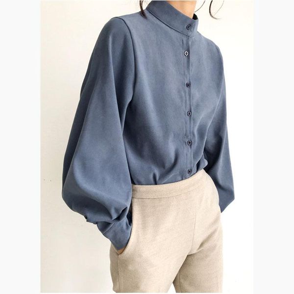 vintage lantern sleeve chinese blouse women autumn winter loose single breasted shirt thicken blouses shirts woman women's &, White
vintage lantern sleeve chinese blouse women autumn winter loose single breasted shirt thicken blouses shirts woman women's &, White