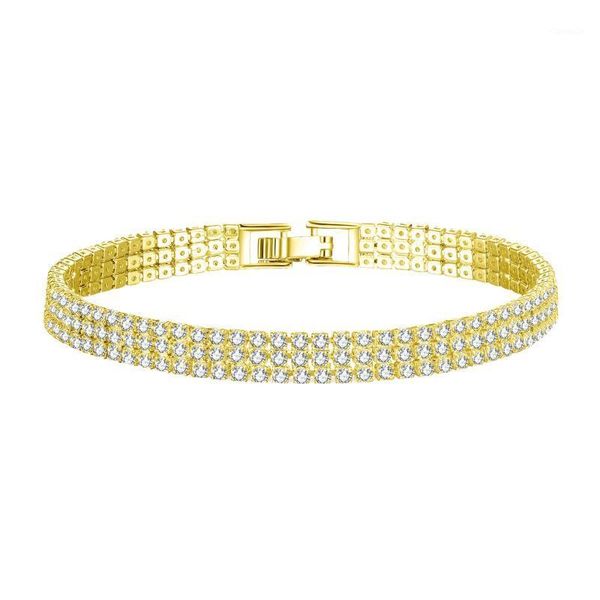 charm bracelets fashion design women plated crystal zirconia classic tennis bracelet gold gifts for lover jewelry accessories, Golden;silver
charm bracelets fashion design women plated crystal zirconia classic tennis bracelet gold gifts for lover jewelry accessories, Golden;silver