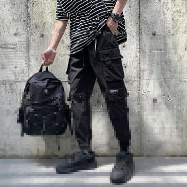 ribbons harem joggers men cargo pants streetwear hip hop casual pockets track male harajuku trousers men's, Black
ribbons harem joggers men cargo pants streetwear hip hop casual pockets track male harajuku trousers men's, Black