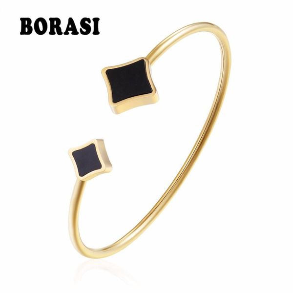 bangle borasi stainless steel bracelets & bangles geometric shell charms for women trendy gold color jewelry gift girls, Black
bangle borasi stainless steel bracelets & bangles geometric shell charms for women trendy gold color jewelry gift girls, Black