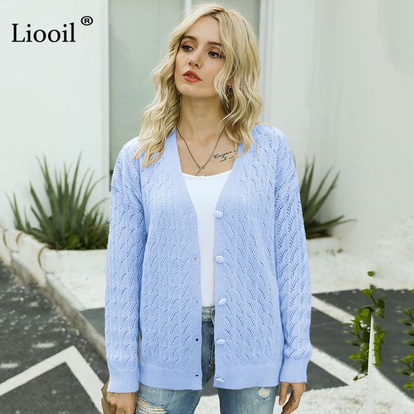 knits casual knit sweater cardigan women hollow out long sleeve button up v neck female autumn winter knitwear and coats, White
knits casual knit sweater cardigan women hollow out long sleeve button up v neck female autumn winter knitwear and coats, White