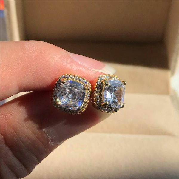 stud square zircon stone earrings vintage rose gold black color wedding luxury female white crystal for women, Golden;silver
stud square zircon stone earrings vintage rose gold black color wedding luxury female white crystal for women, Golden;silver