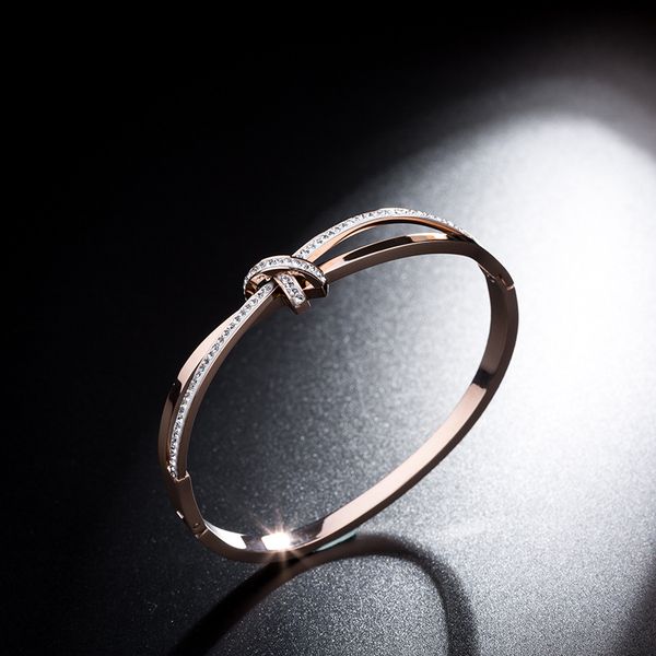 luxury bowknot bracelet bangle rose gold stainless steel womens engagement jewelry, Black
luxury bowknot bracelet bangle rose gold stainless steel womens engagement jewelry, Black