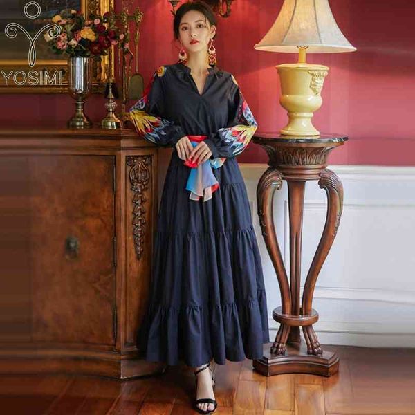 yosimi vintage long women dress white vestidos autumn v-neck sleeve phoenix embroidery ankle-length loose 210604, Black;gray
yosimi vintage long women dress white vestidos autumn v-neck sleeve phoenix embroidery ankle-length loose 210604, Black;gray