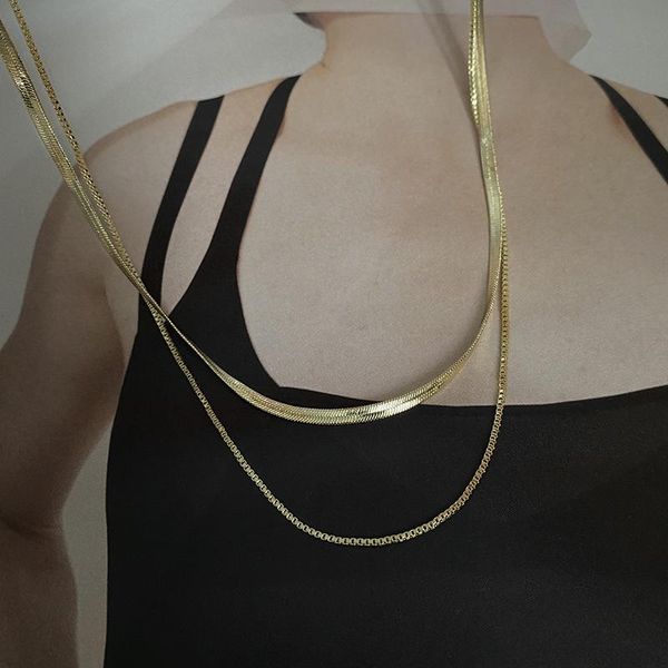 chokers clavicle necklace hip hop double gold color snake chain necklaces for women jewlery wholesale accessories collares para mujer, Golden;silver
chokers clavicle necklace hip hop double gold color snake chain necklaces for women jewlery wholesale accessories collares para mujer, Golden;silver