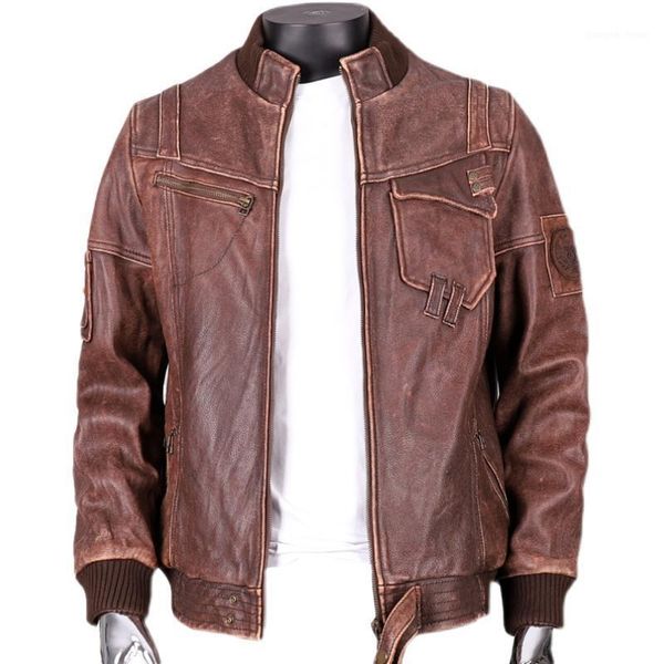 men's leather & faux 2021 vintage brown genuine jacket men casual style plus size 5xl real natural cowhide autumn retro male coat, Black
men's leather & faux 2021 vintage brown genuine jacket men casual style plus size 5xl real natural cowhide autumn retro male coat, Black