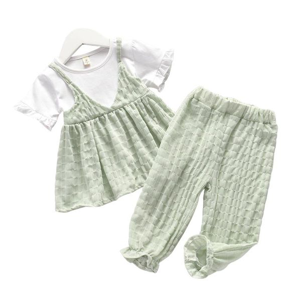 clothing sets 2021 girl's summer suits fake two short sleeves mosquito repellent knickerbockers girl clothes kids fashion, White
clothing sets 2021 girl's summer suits fake two short sleeves mosquito repellent knickerbockers girl clothes kids fashion, White