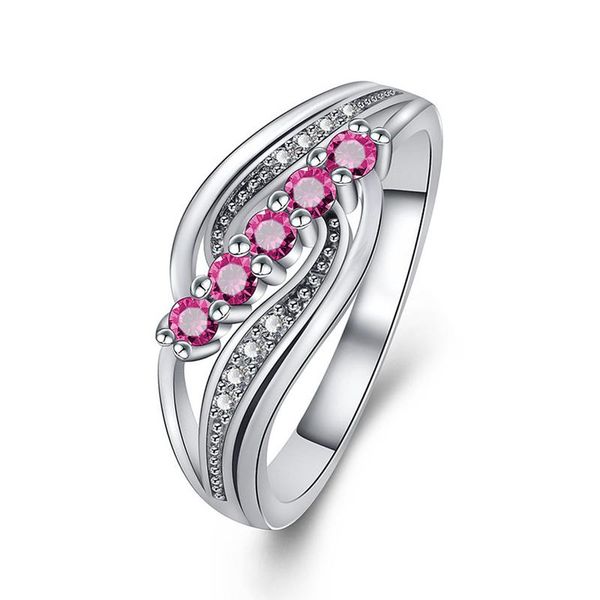 cluster rings classic rose red and white zircon cz women's jewelry ring double-color curve female engagement wedding party gift, Golden;silver
cluster rings classic rose red and white zircon cz women's jewelry ring double-color curve female engagement wedding party gift, Golden;silver