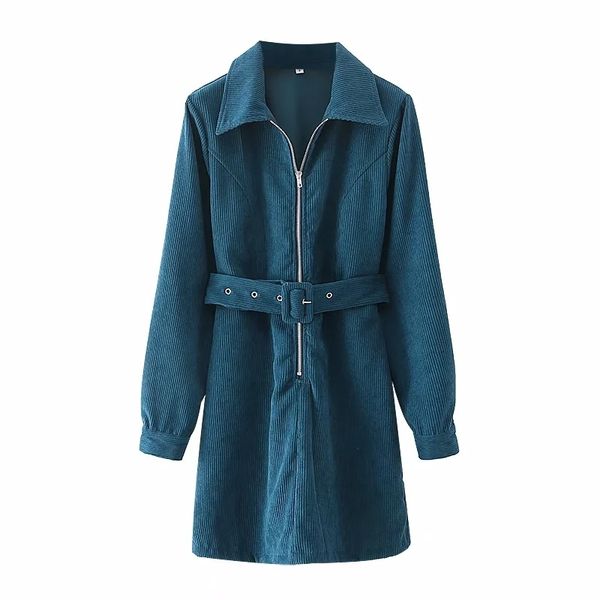 fashion women zipper decoration sashes corduroy mini dress female long sleeve clothes casual lady loose vestido d7169 210430, Black;gray
fashion women zipper decoration sashes corduroy mini dress female long sleeve clothes casual lady loose vestido d7169 210430, Black;gray