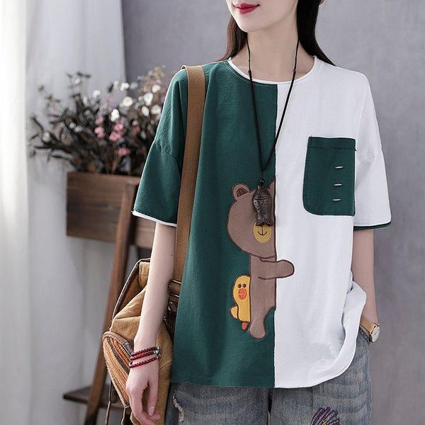 women's t-shirt czjms retro art pure cotton t shirt women simple o neck short sleeves casual print cartoon street tees summer fashion 2, White
women's t-shirt czjms retro art pure cotton t shirt women simple o neck short sleeves casual print cartoon street tees summer fashion 2, White
