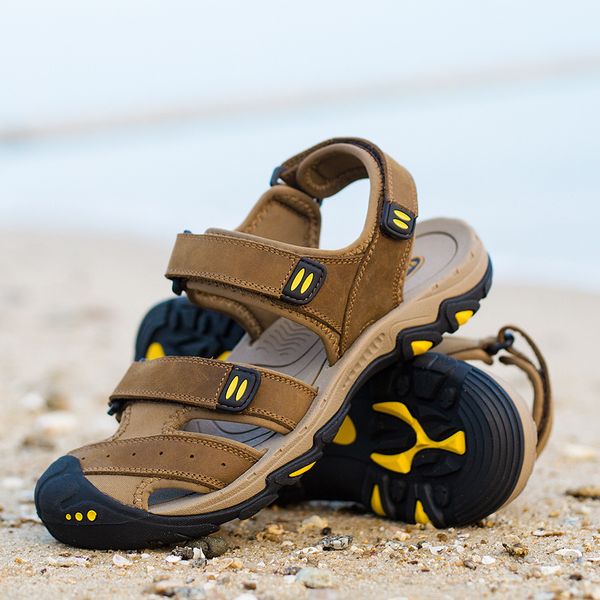 slippers large men's breathable light casual shoes sandal leather summer outdoor sports beach x8vd, Black
slippers large men's breathable light casual shoes sandal leather summer outdoor sports beach x8vd, Black