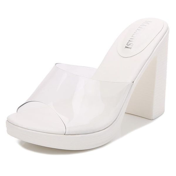 dress shoes summer transparent platform casual stage show ladies high heels peep toe square, Black
dress shoes summer transparent platform casual stage show ladies high heels peep toe square, Black