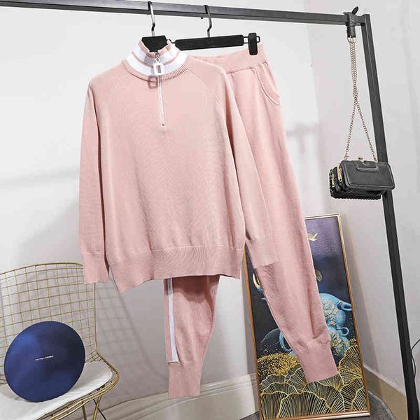 pant fashion knitted tracksuit women set pink black gray turtleneck sweater casual long pants two piece outfits female knit suit 2pc, White
pant fashion knitted tracksuit women set pink black gray turtleneck sweater casual long pants two piece outfits female knit suit 2pc, White