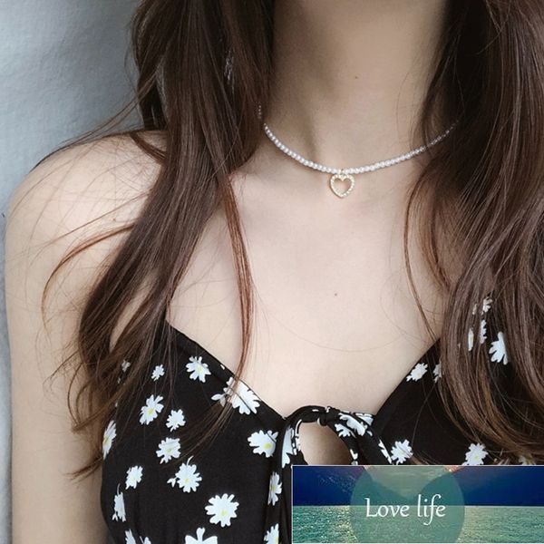 new elegant pearl choker necklaces small heart wedding necklace for women bead chain minimalist jewelry on the neck chocker factory price ex, Golden;silver
new elegant pearl choker necklaces small heart wedding necklace for women bead chain minimalist jewelry on the neck chocker factory price ex, Golden;silver