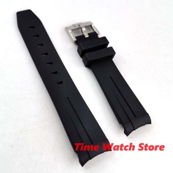watch bands band 20mm menl black rubber strap polished metal clasp wrist st27, Black;brown
watch bands band 20mm menl black rubber strap polished metal clasp wrist st27, Black;brown