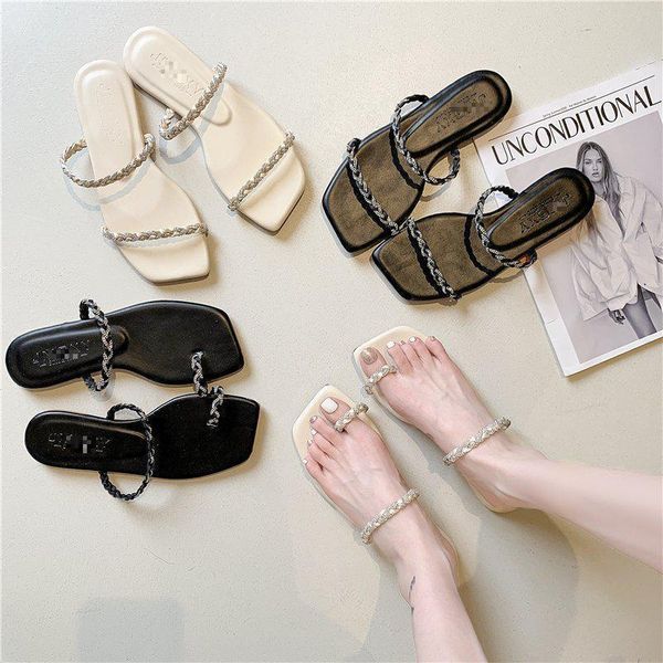 slippers women summer beach shoes slip on crystal slides fashion clip toe flats sandals female outdoor casual flip flop, Black
slippers women summer beach shoes slip on crystal slides fashion clip toe flats sandals female outdoor casual flip flop, Black