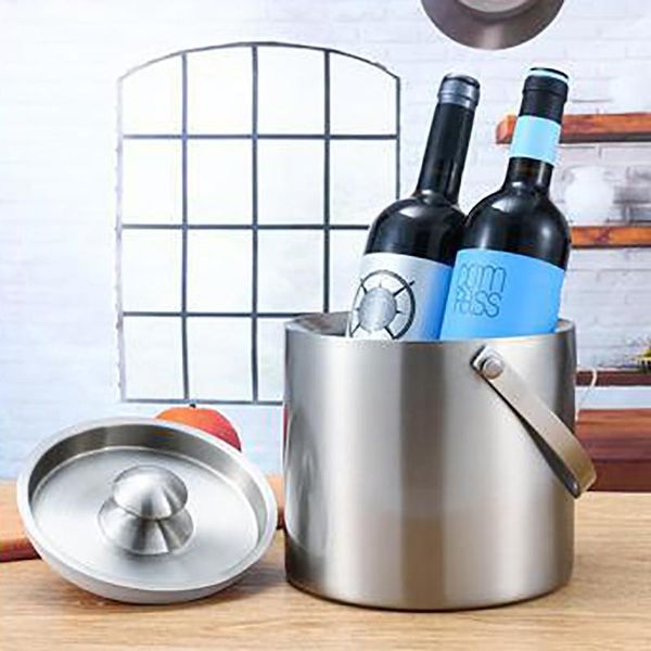 ice buckets and coolers stainless steel 2/3l bar double layer beer cooling wine round bucket insulation portable barrel
ice buckets and coolers stainless steel 2/3l bar double layer beer cooling wine round bucket insulation portable barrel