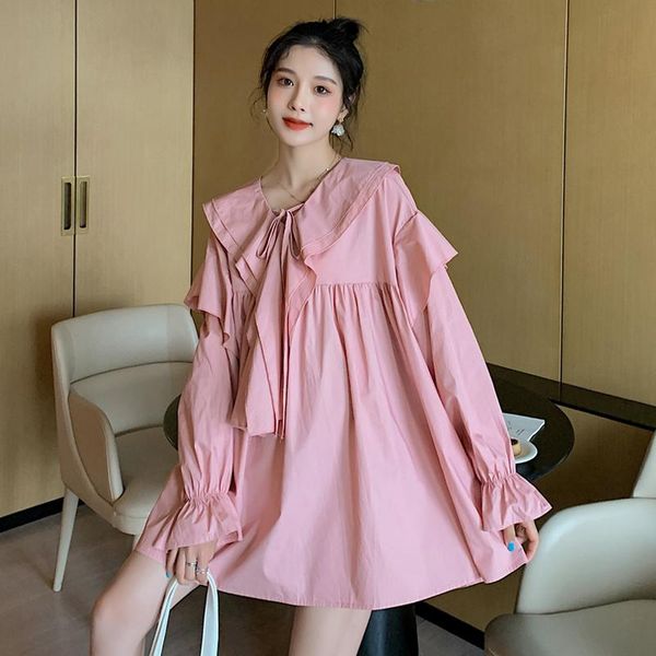 maternity dresses 1665# clothes spring autumn v-neck cotton long sleeves loose stylish shirt dress for pregnant women blouse, White
maternity dresses 1665# clothes spring autumn v-neck cotton long sleeves loose stylish shirt dress for pregnant women blouse, White